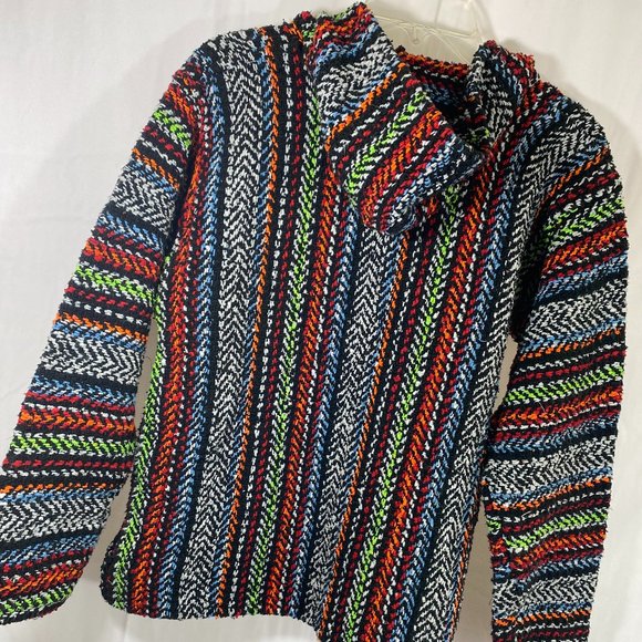 Earth Ragz Multicolor Hooded Pullover Sweater NWOT Women's Size Large - Picture 9 of 16
